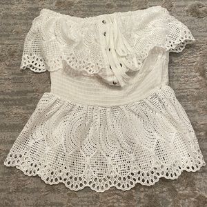 Strapless Lace Top